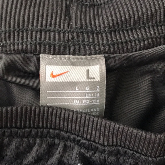 Nike Pants Gray Mesh Snap hem closure logo Size L - Picture 7 of 7